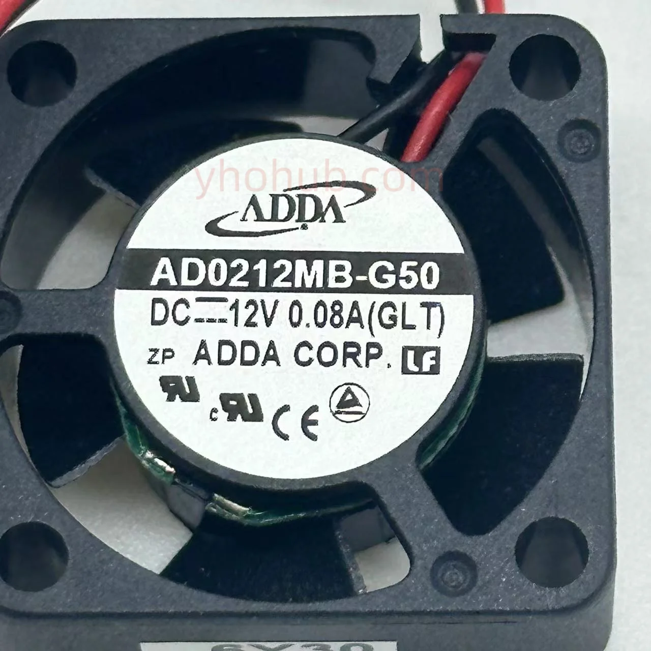 ADDA AD0212MB-G50 DC 12V 0.08A 25x25x10mm 2-Wire Server Cooling Fan