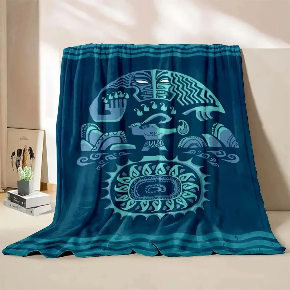 Disney Moana Maui Ocean Cartoon Flannel Soft Blanket for Bedroom, Sofa, Travel, Camping, Office, Home Gifts for Boys and Girls