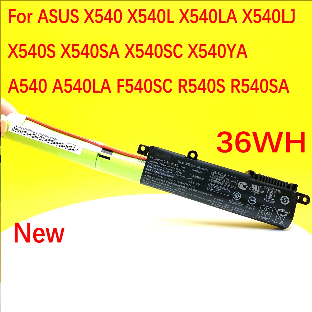 

New 33WH A31N1519 Battery For ASUS X540 X540L X540LA X540LJ X540S X540SA X540SC X540YA A540 A540LA F540SC R540S R540SA