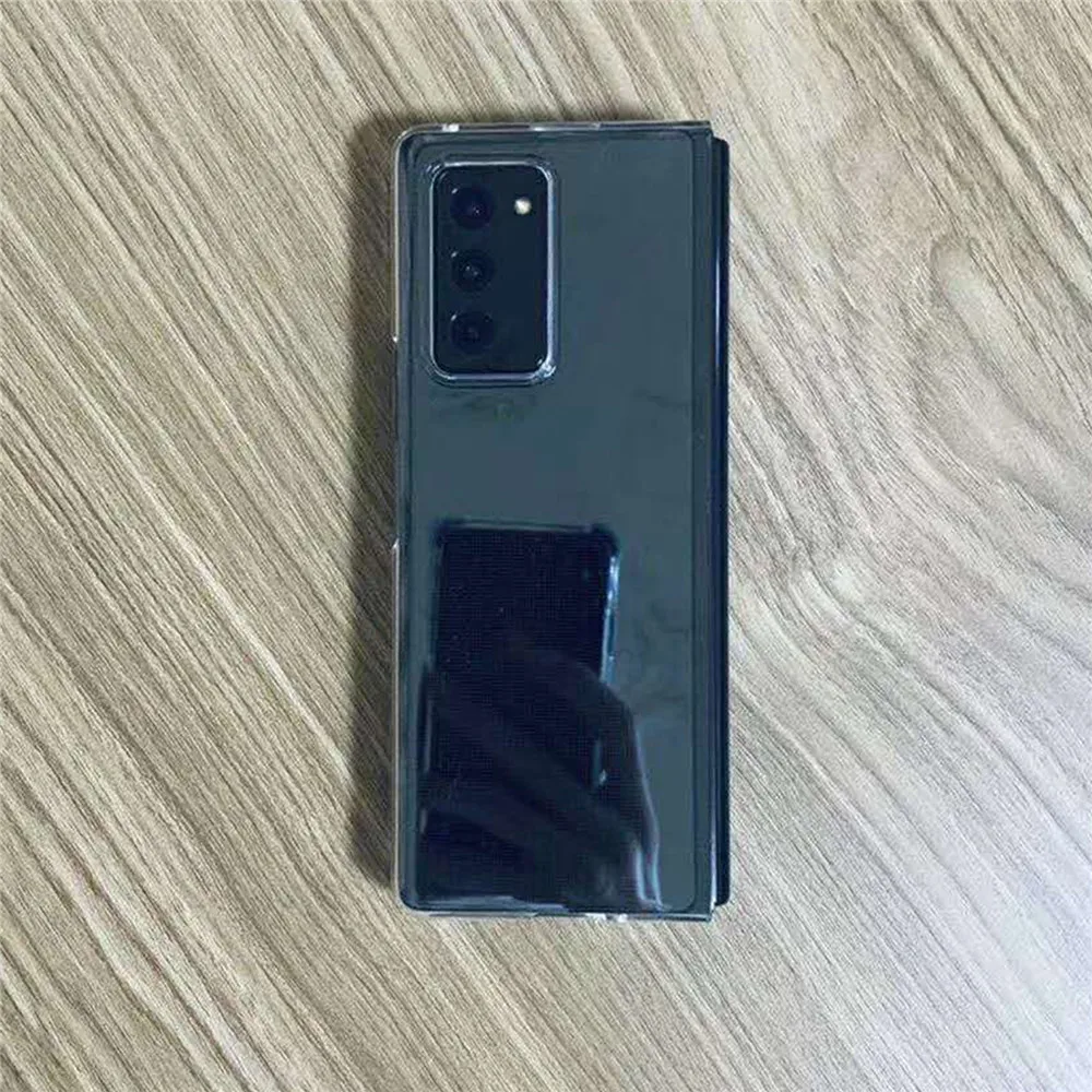 Casing ponsel bening ultra-tipis untuk Galaxy Z Fold2 5G, casing ponsel penutup belakang pelindung keras PC transparan untuk ponsel Galaxy Z Fold2