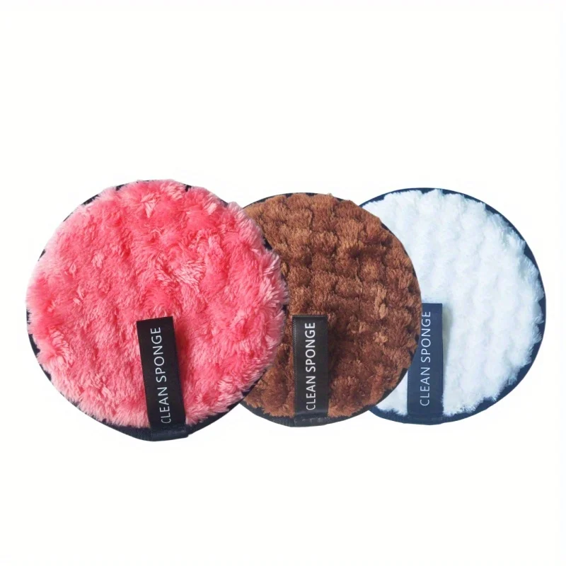 3er-Pack 6er-Pack ultra-saugfähiger runder Gesichtswaschschwamm, wiederverwendbarer Make-up-Entferner, kosmetischer Puff für die Gesichtspflege