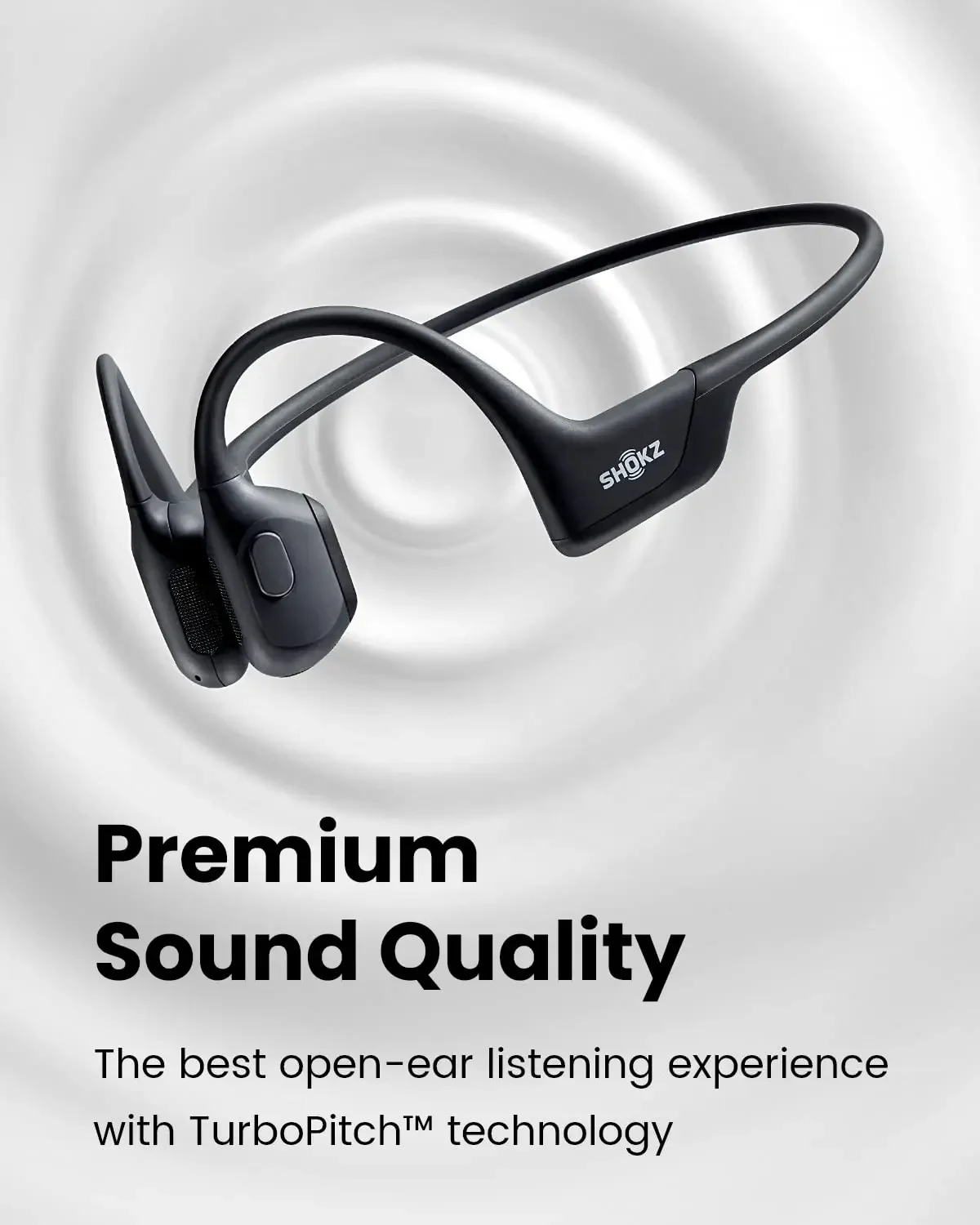 SHOKZ OpenRun Pro Mini - Premium Bone Conduction Open-Ear Bluetooth Sport Headphones - Sweat Resistant Wireless Earphones for Wo