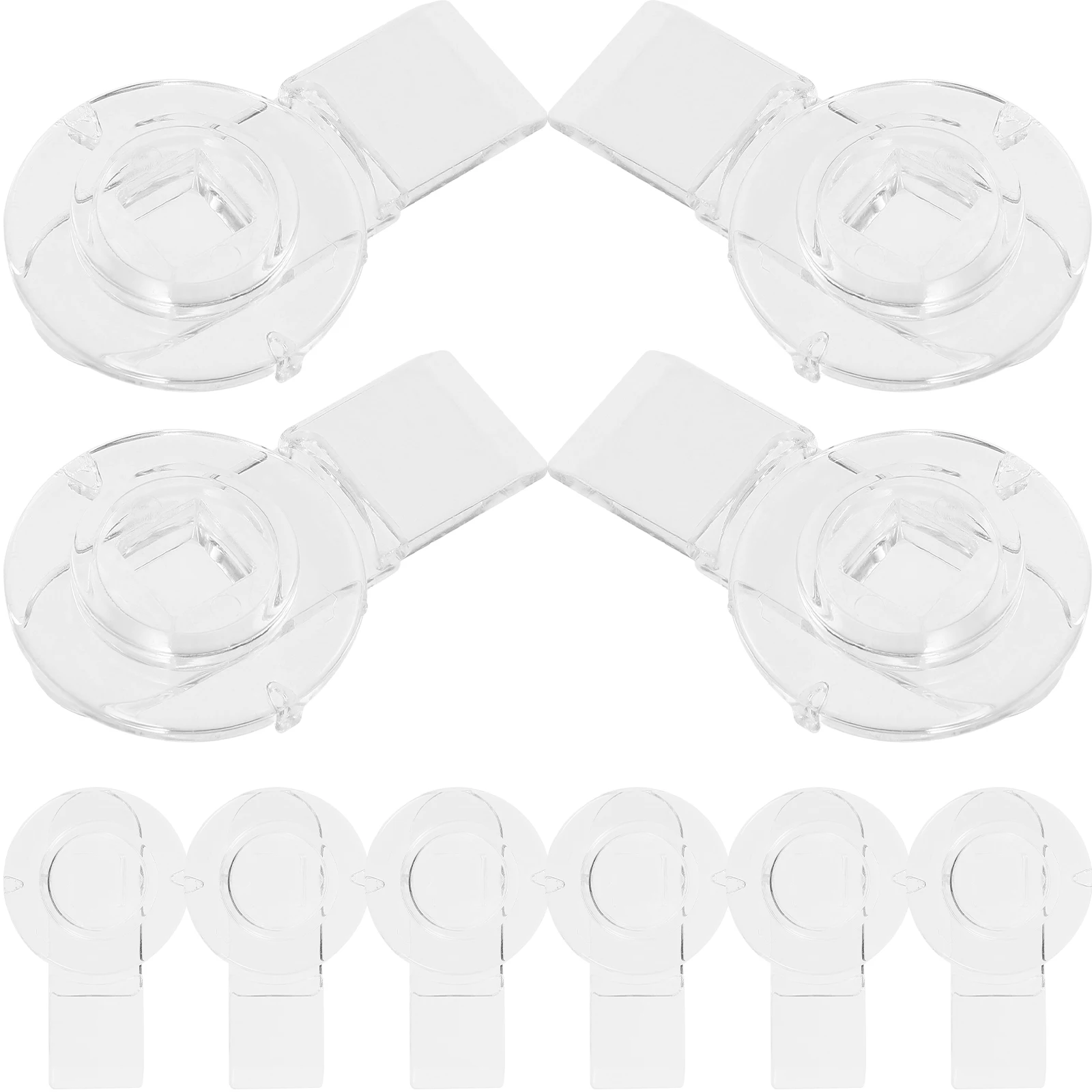 

10 Pcs Pet Door Lock Clear Acrylic Rotation Latch Transparent Hinge Safe Deposit Box Buckle Knob Dog Cat Security Hardware