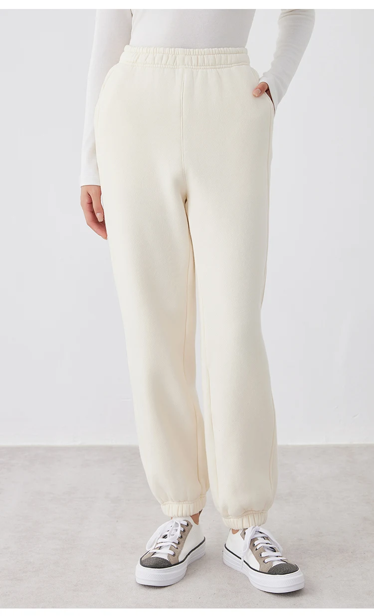 K2708W Hochwertige Luxus-Damenbekleidung, 66 % lange Stapel-Baumwolle, 25 % australische Wolle, Freizeithose, Damenhose – Detail 8