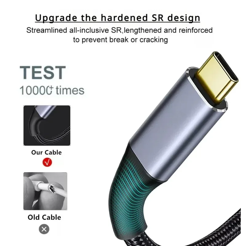 USB 3.1 Extension Cable USB C PD100W 10Gbps Extend Cable Male To Female Type C Extender Fast Charging Cable Cord Digital Cables