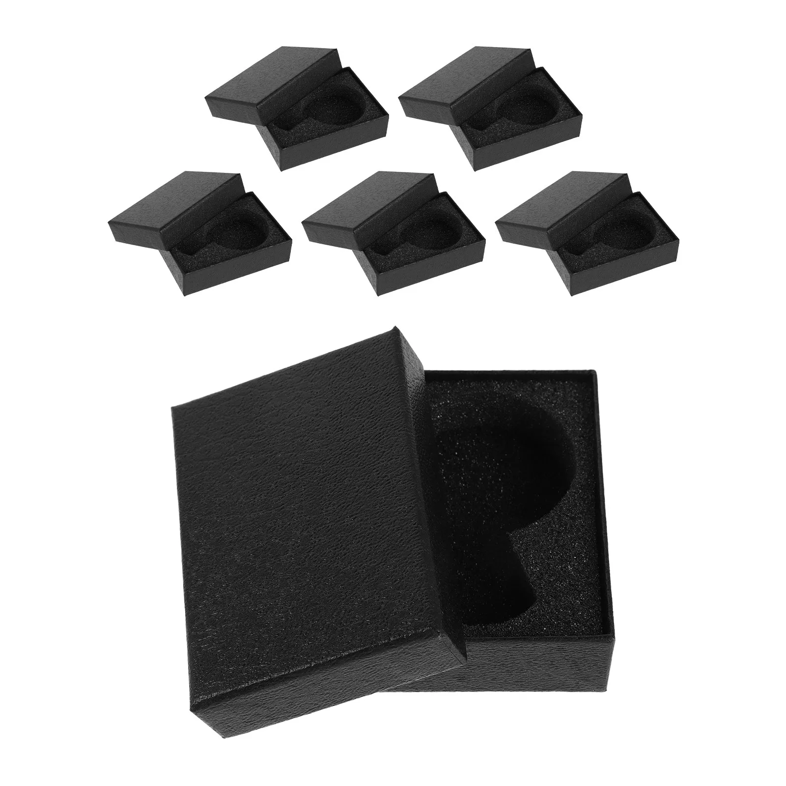 6Pcs Pocket Watch Travel Case Paper Organizer Soft Interior Padding Storage Box Portable Watch Holder Diameter 47Mm Jewelry