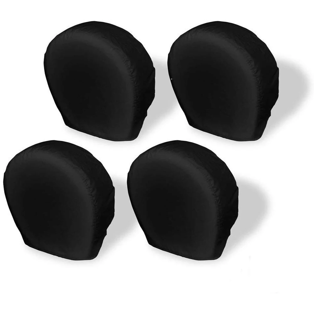 

Tire Covers 4 Pack - Vinyl Tire Wheel Protector for Truck, SUV, Trailer, Camper, RV - Universal Fit Tire Diameters