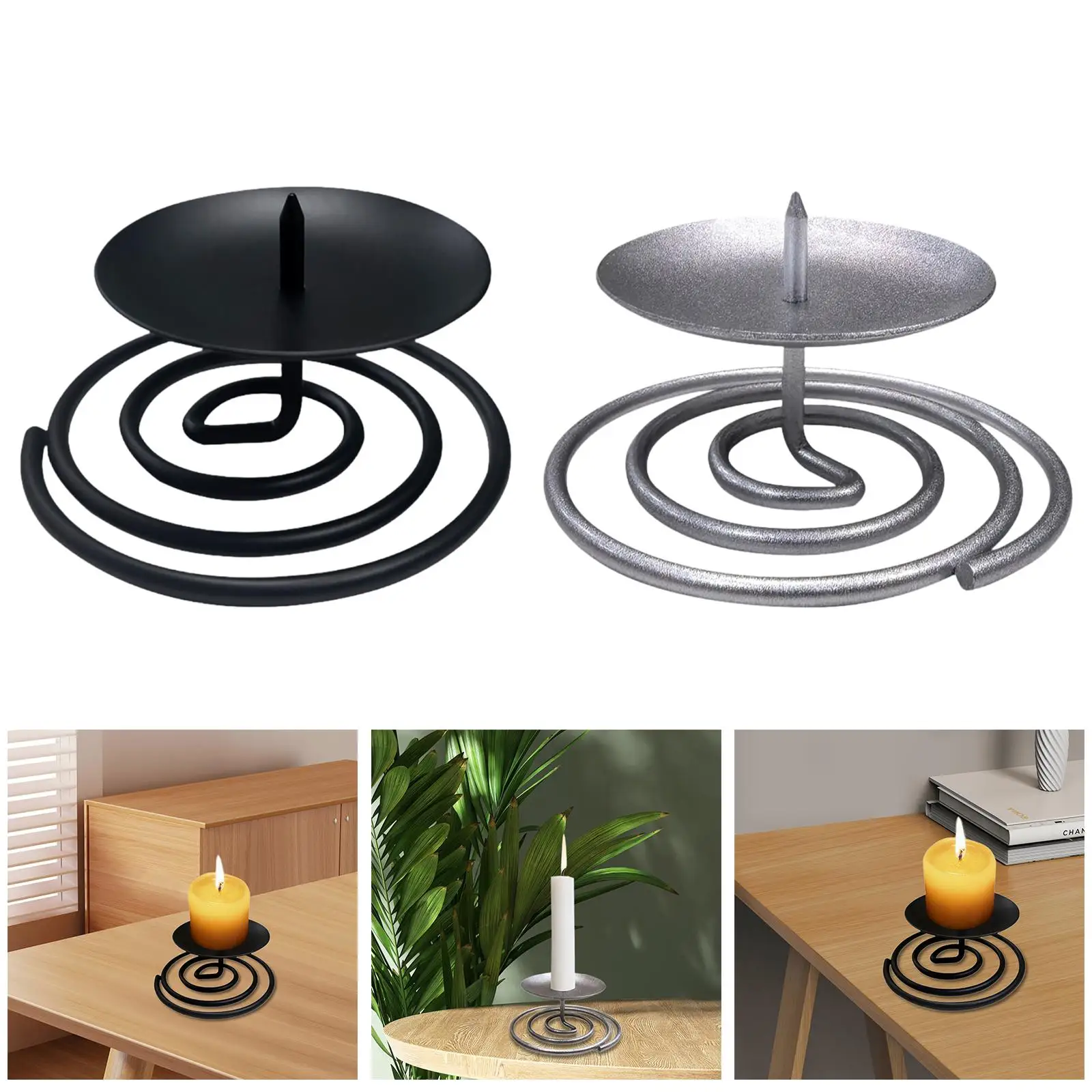 Candle Holder, Ornament, Decorative Candelabra Candle Stand Candlestick Holder for Decoration Dining Table Fireplace Bar Party