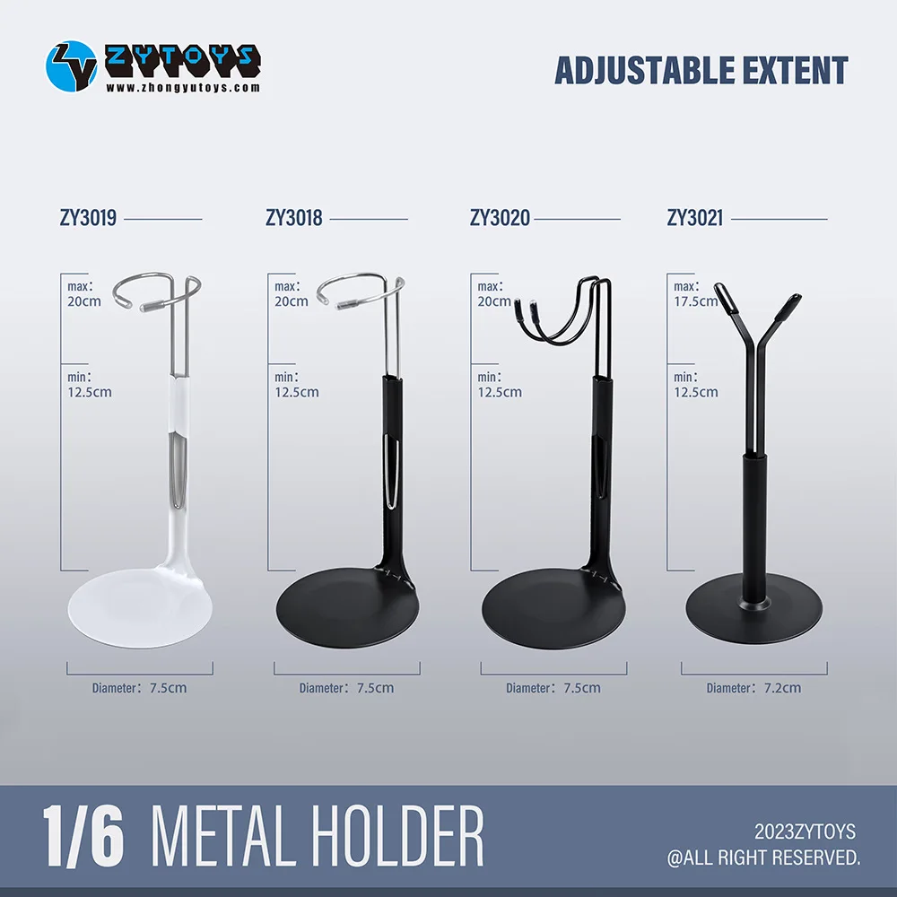 ZYTOYS 1/6 Soldier Action Figure Body Metal Holder Doll Bracket Support Frame   ZY3018 ZY3019 ZY3020 ZY3021