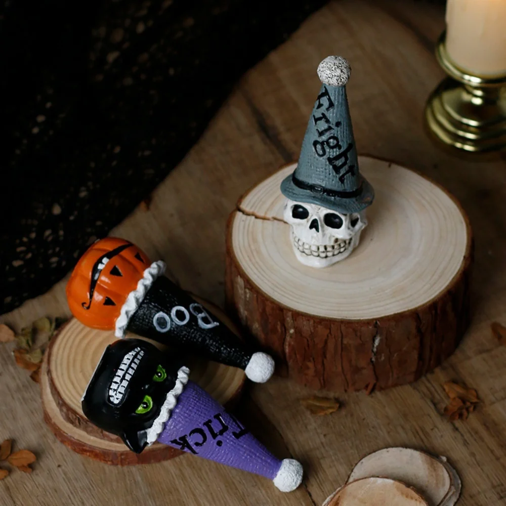 Funny Halloween Decorations Novelty Decor Pumpkins Resin Figurine 