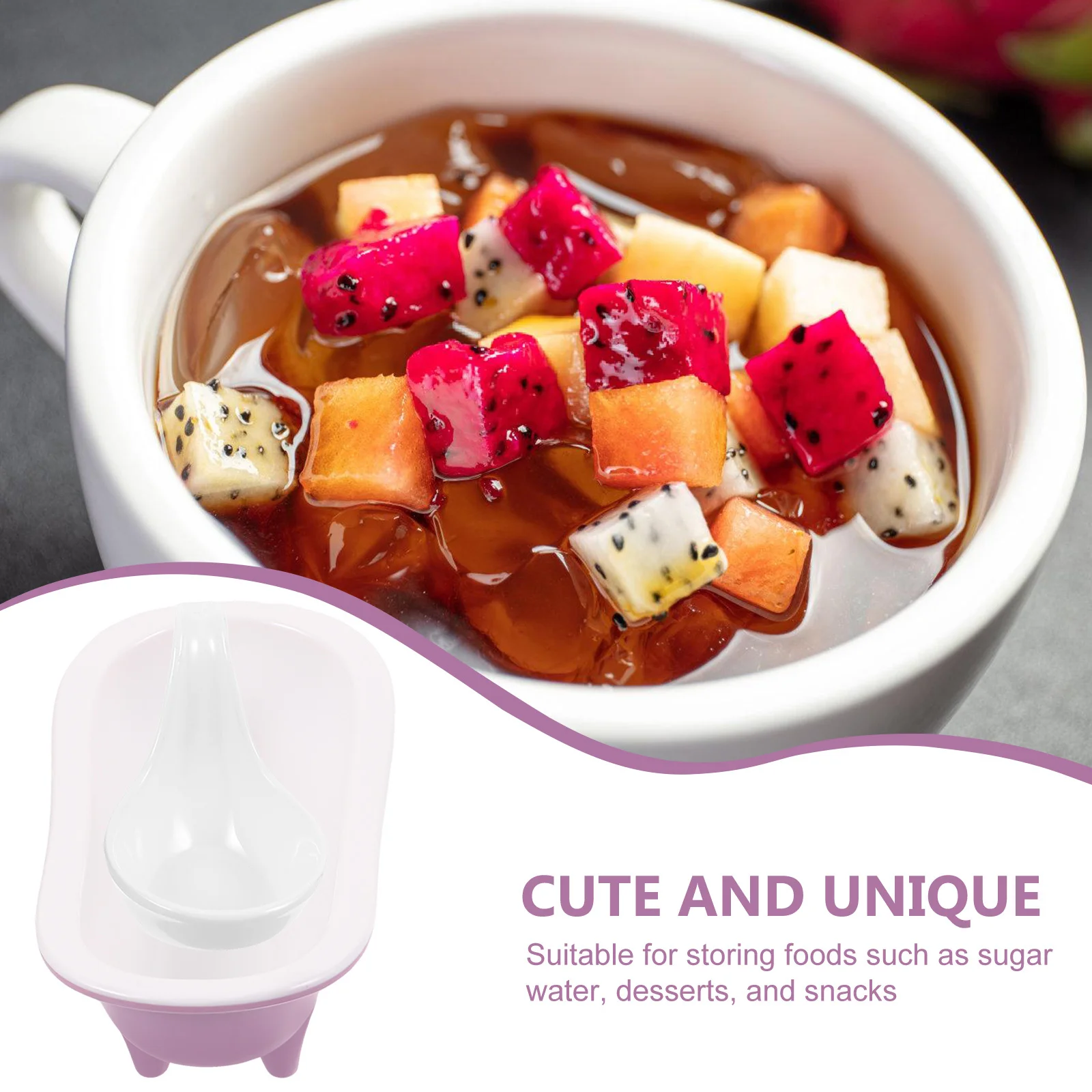 

Bathtub Shaped Pink Snack Bowl Candy Container Dessert Serving Bowl with Spoon Home Supplies Food Container Bathtub Shaped Bowls