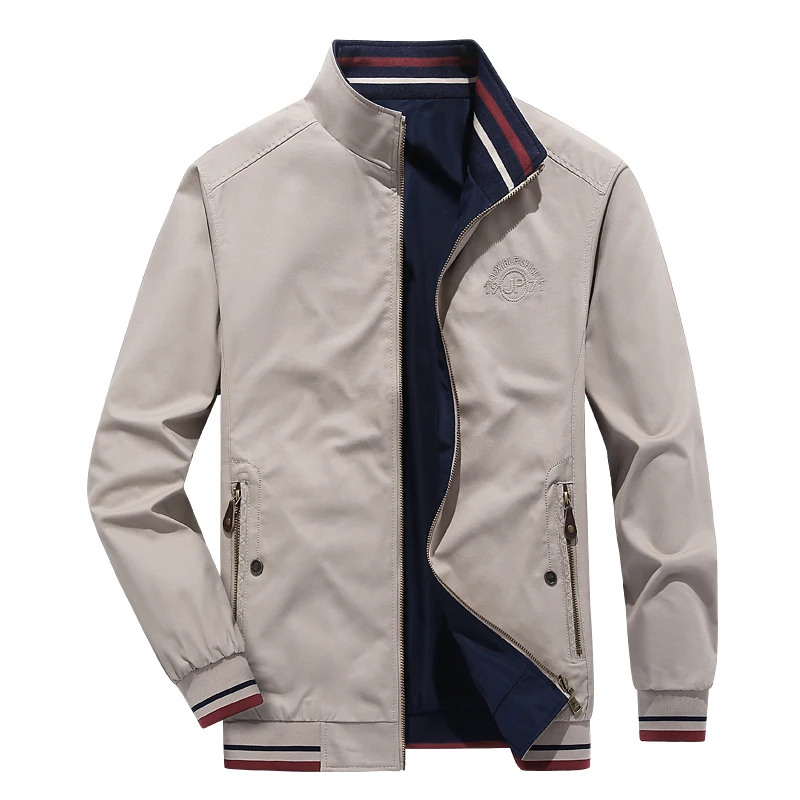 

Men's Middle Aged Workwear Washed Casual Jacket Stand Collar Men's Wear Double Sided Coat Men's New Arrivals Cotton Jacket