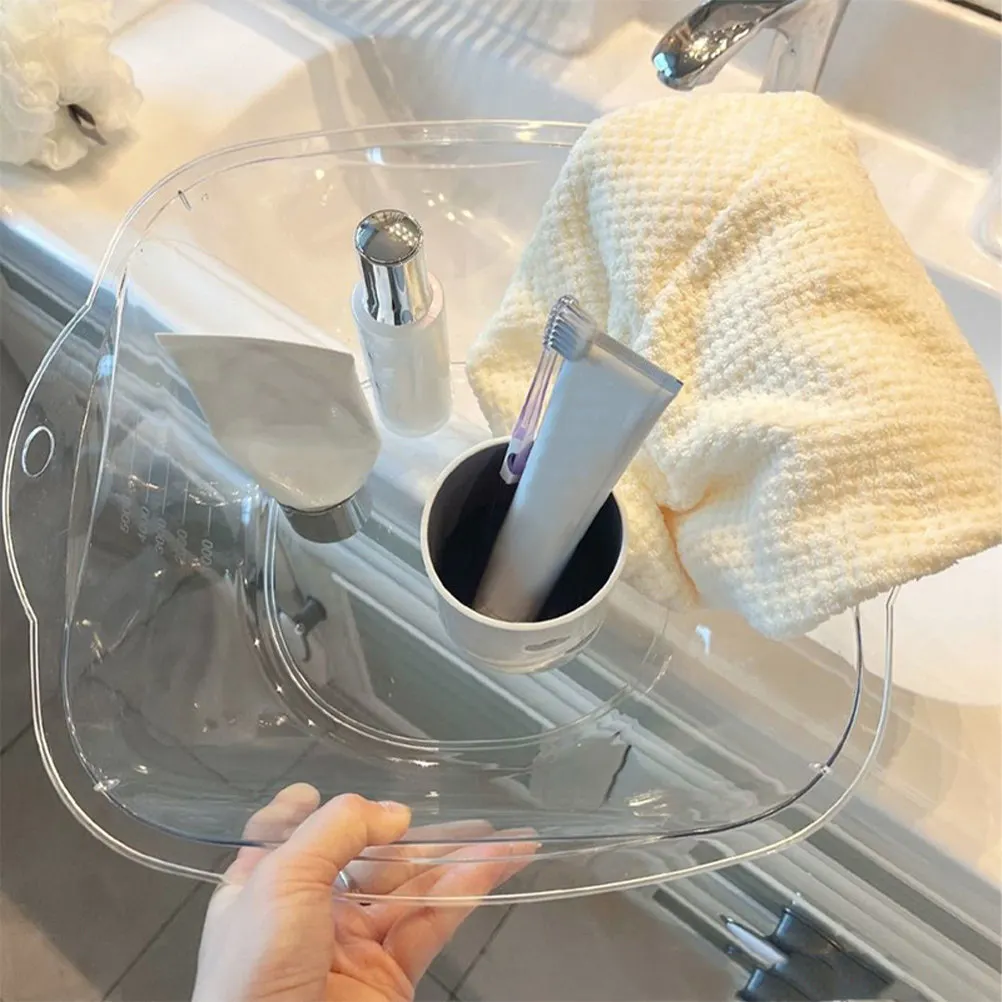 

Прозрачный пластиковый таз для умывания лица, для салонов красоты и домашнего использования, прочный, износостойкий, легко моется