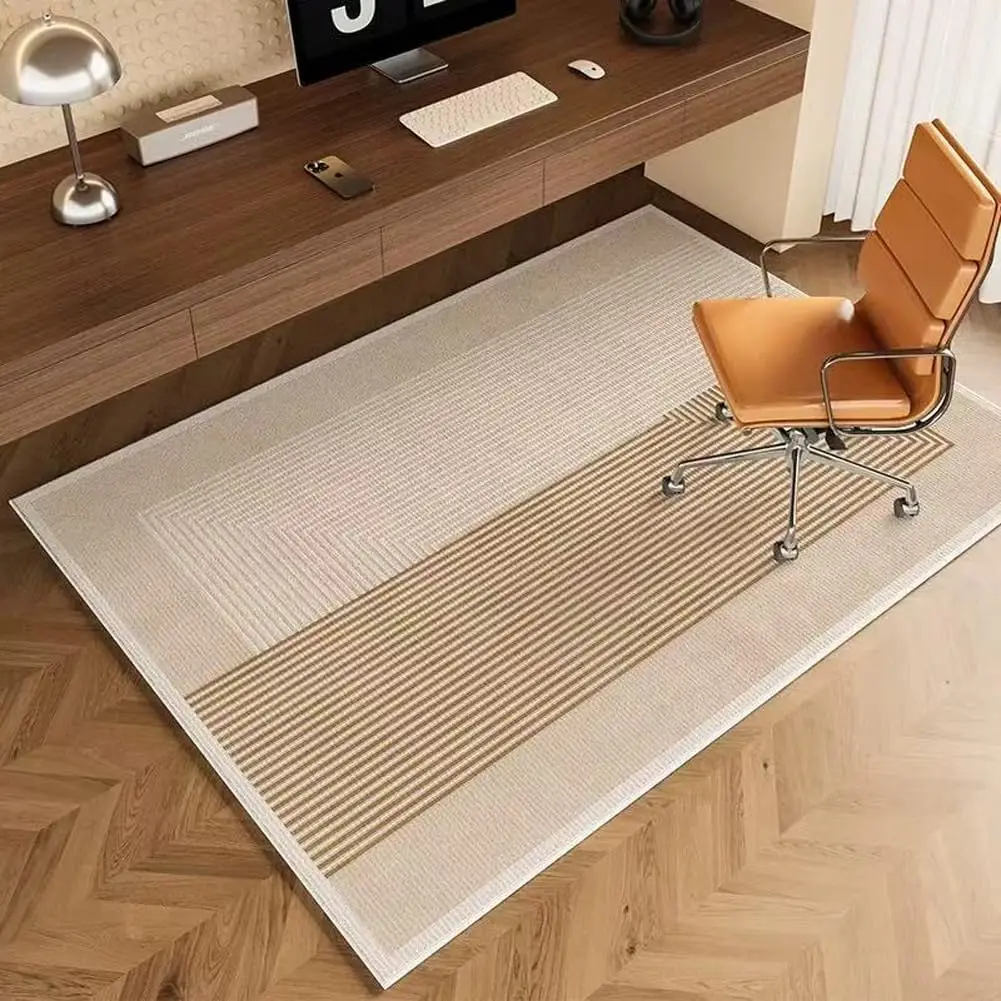 Looped Computer Chair Rug For Living Room, Bedroom, Study, Wheelchair Floor Protection Carpet That Is Easy To Clean Home Decor