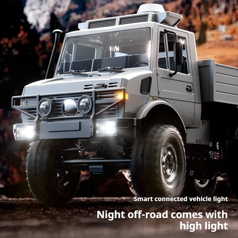 JJRC 1:18 Scale Unimog RC Off-Road Vehicle Remote Control Six Wheel Drive Full Proportion Climbing Toy for Adults