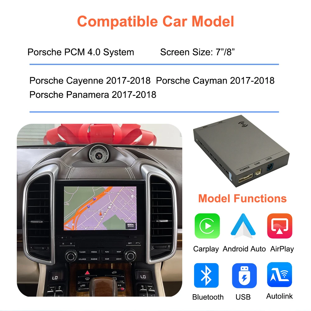 Bonroad OEM-Bildschirm-Upgrade-Modul für Porsche Cayenne Cayman Panamera PCM 4.0 2017-2018 Wireless Carplay Android Auto Interface – Detail 4