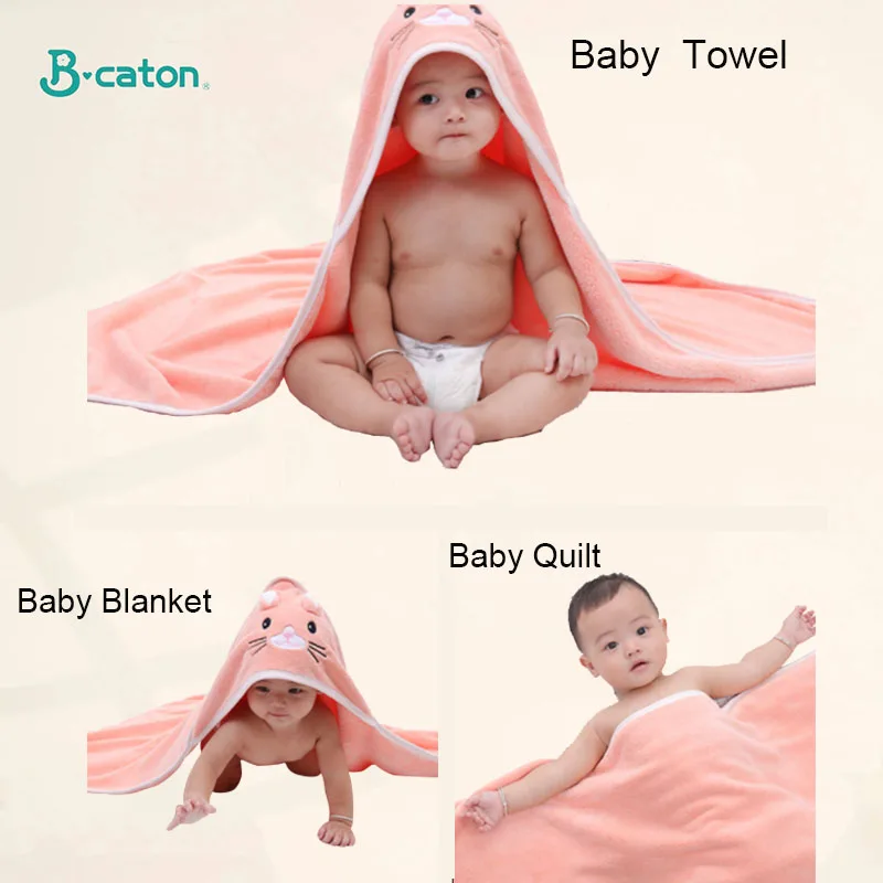 Baby Bath Towel Boy Girl Soft Warm Sleeping Swaddle Newborn Baby with Hood Coral Fleece Toddler Blanket Baby Stuff Bathrobe