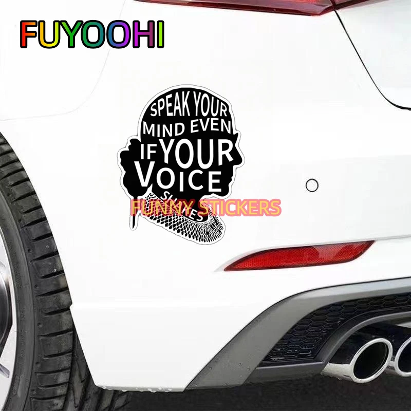 FUYOOHI Women Power: Speak Your Mind Even If Your Voice Shakes - Feminist Bumper Sticker/Decal