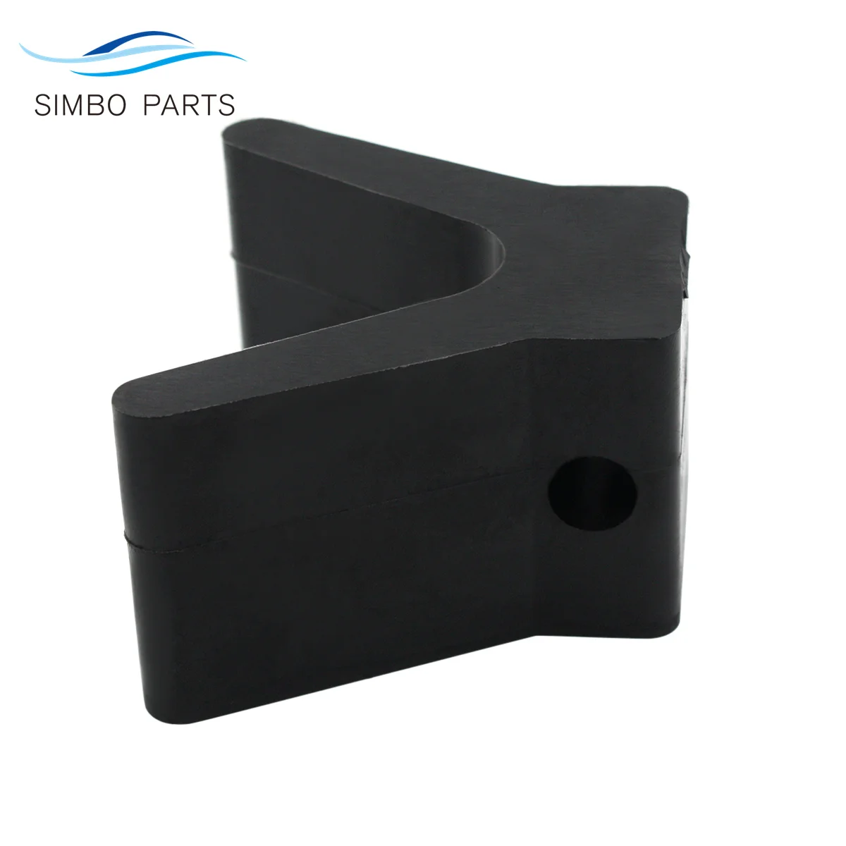 2" V-Style Bow Stop With 1/2" Mounting Hole Diameter For Boat Trailer Non Marking image 4