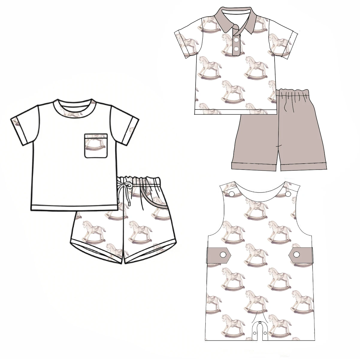 Boutique Kids Christmas Night Sleeping Bathrobe Dressing Gown Dead Leaves Children Robe Pajamas Toddler Boy Clothing Set view 3
