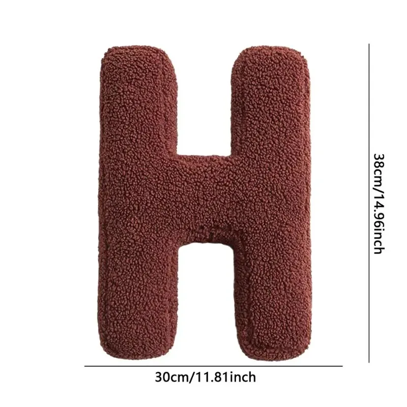 Soft Initial Throw Cushion Plush English Alphabet Cushion Decorative English Letters Pillow A to Z Initial Letter Pillow