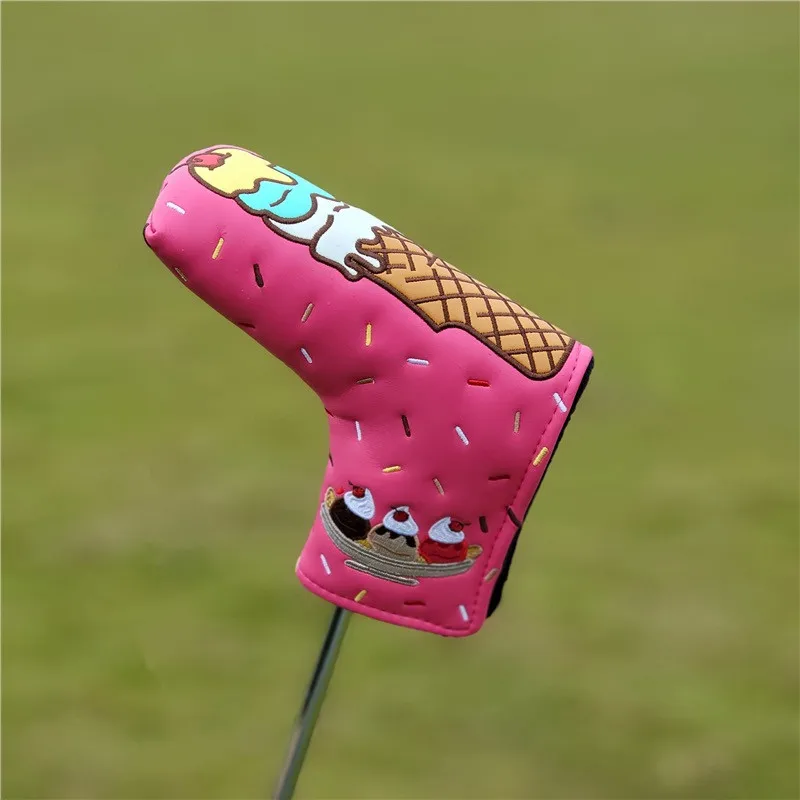 Ice cream design Golf Club #1 #3 #5 Wood Headcovers Driver Fairway Woods Cover PU Leather Head Covers