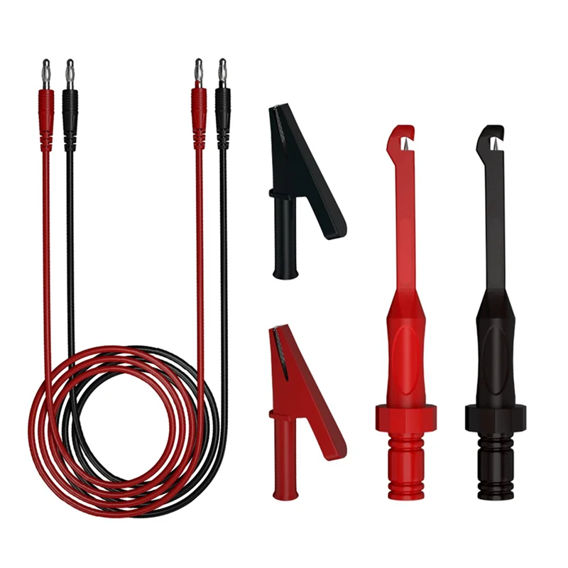 

Комплект тестовых проводов мультиметра, штифт заднего зонда мультиметра, как показано, пластик с зажимами типа «крокодил», тестовый пинцет, пирсинг проволоки