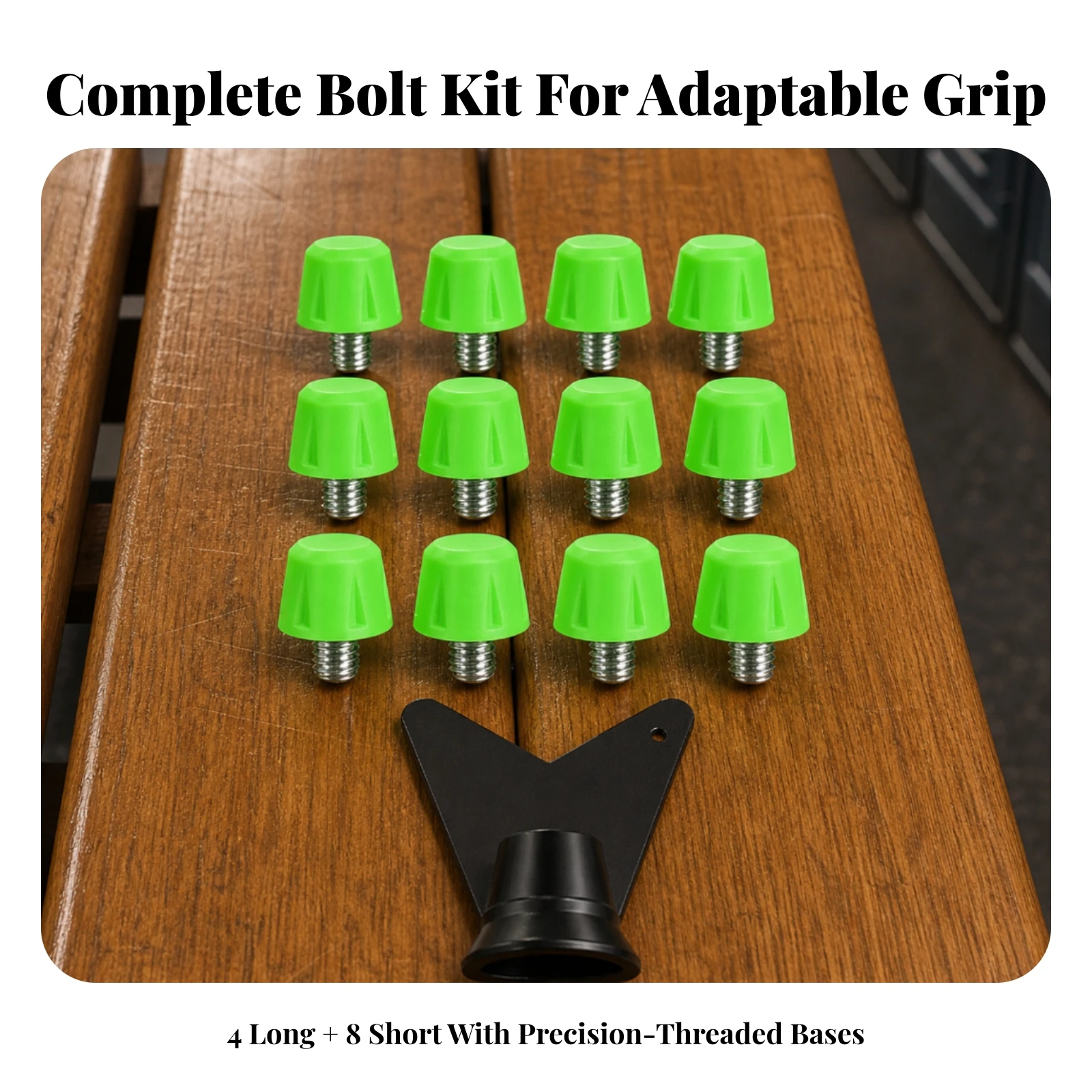 12 Pieces Shoe Stud Kit with Wrench Soft Ground Soccer Cleat Studs Stud Kit with Wrench Long-Lasting Replacement Spikes view 4