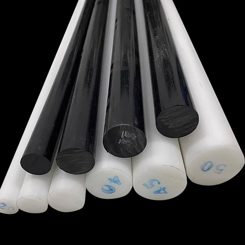 Barra Redonda Plástica Pom Rod Preto e Branco