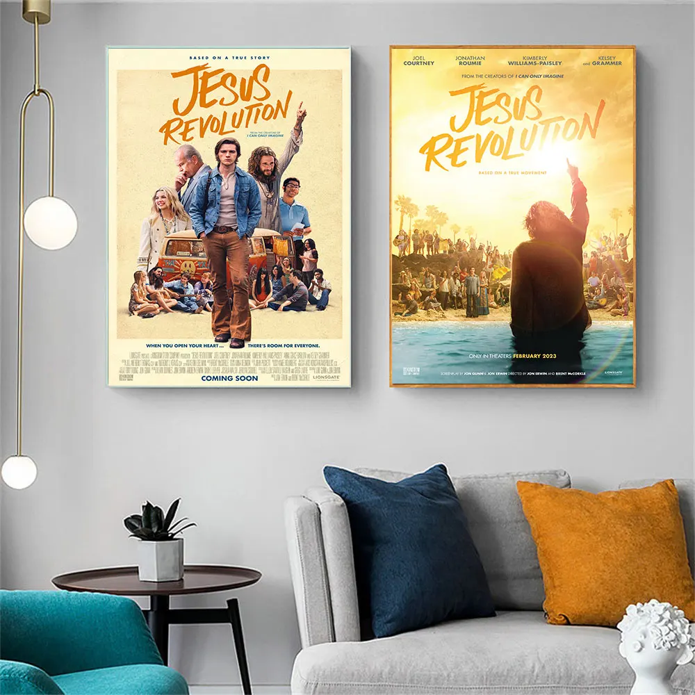 

Jesus Revolution 2023 New Movie Poster Christian Drama Film Prints Canvas Painting Wall Art Picture Living Room Home Decoration