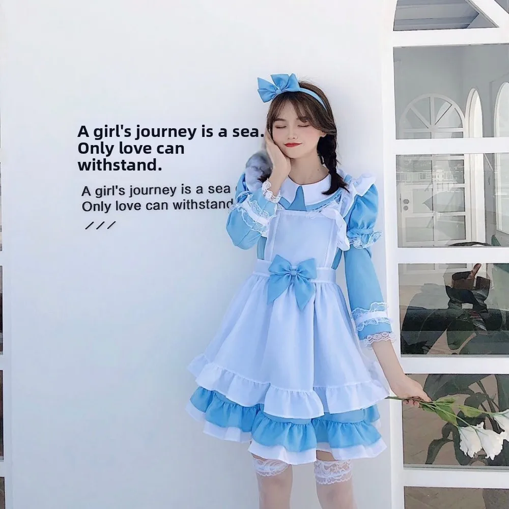 loween Alice in Wonderland Princ Maid orm Long Sve Lolita School orm Soft Cute Princ Skirt Women's Costume