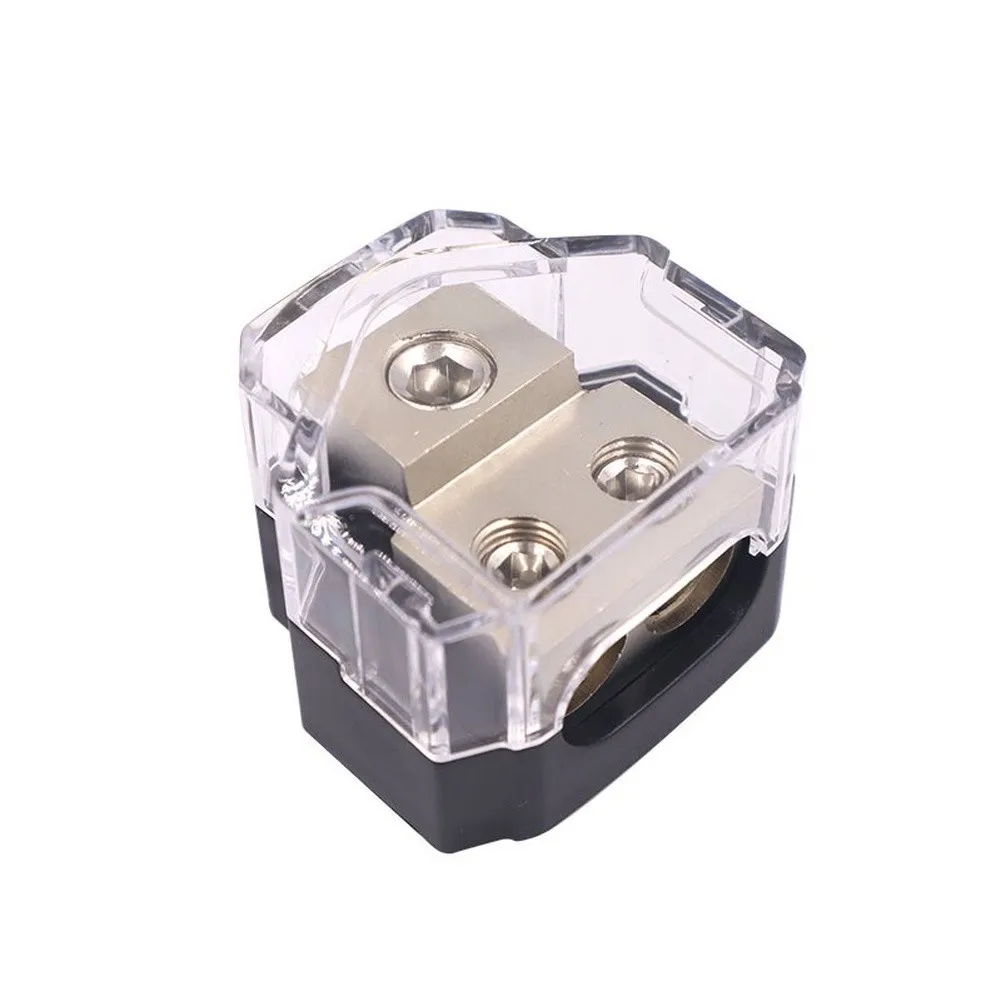 Car Audio Ground Distributor Block 1 in 2 Out for Amplifier Power Management Compatible with Most Vehicle Audio Setups