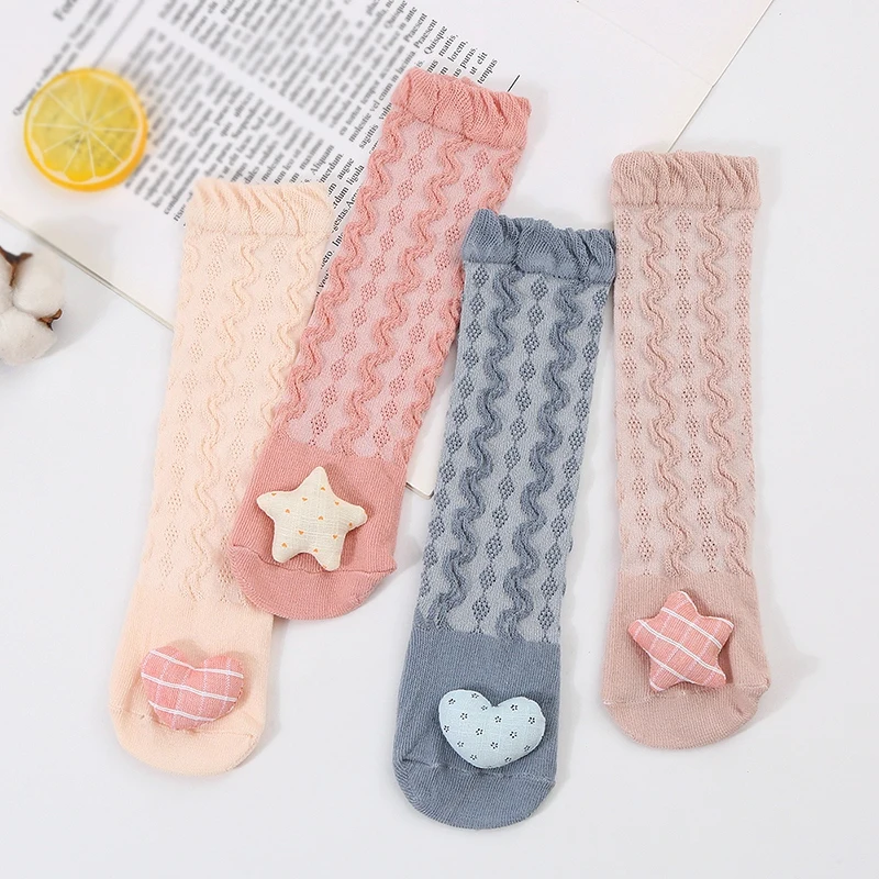 

Winter Children Baby Warm Cotton Sock Solid Color Wave Star Decoration Infant Girls Boys Short Socks Newborn Kids Floor Socks