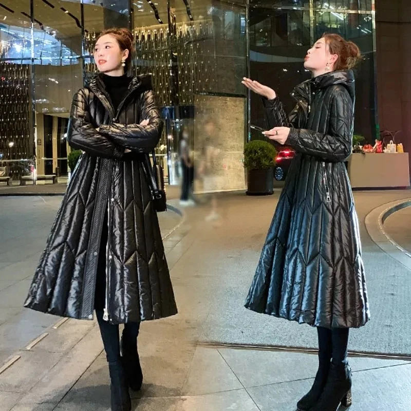 

Winter Women Jacket Long Parkas New Female Down Cotton Hooded Thick Warm Jackets Windproof Casual Ladies Coat Outerwear