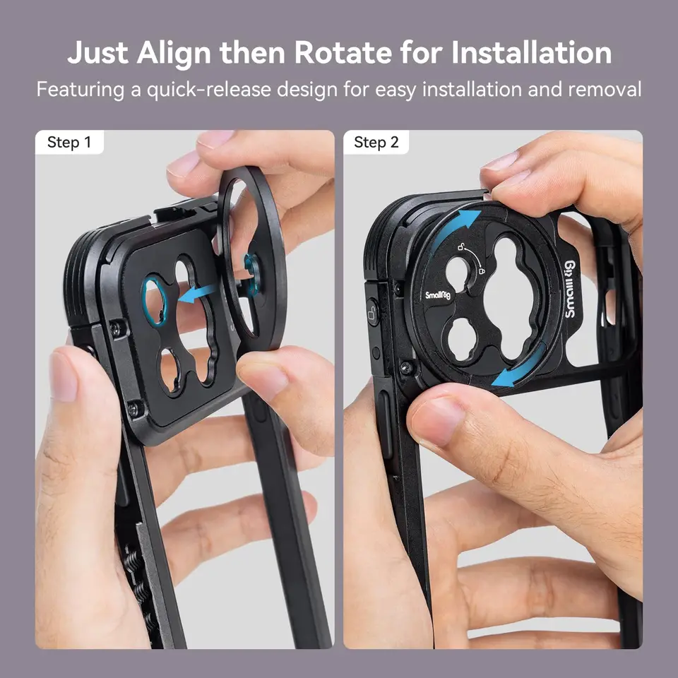 SmallRig 3845B Anneau d'adaptation de filtre magnétique universel 52 mm, aimant à dégagement rapide, anneau de filtre d'objectif de téléphone amélioré pour iPhone, Samsung, Huawei, Pixel – 3845B