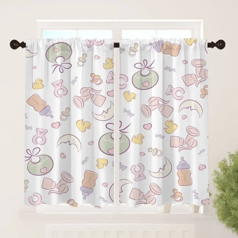 Cartoon Little Dinosaur Pattern Bedroom Curtains Home Children\'s Room Curtains Cartoon Animal Print Living Room Curtains