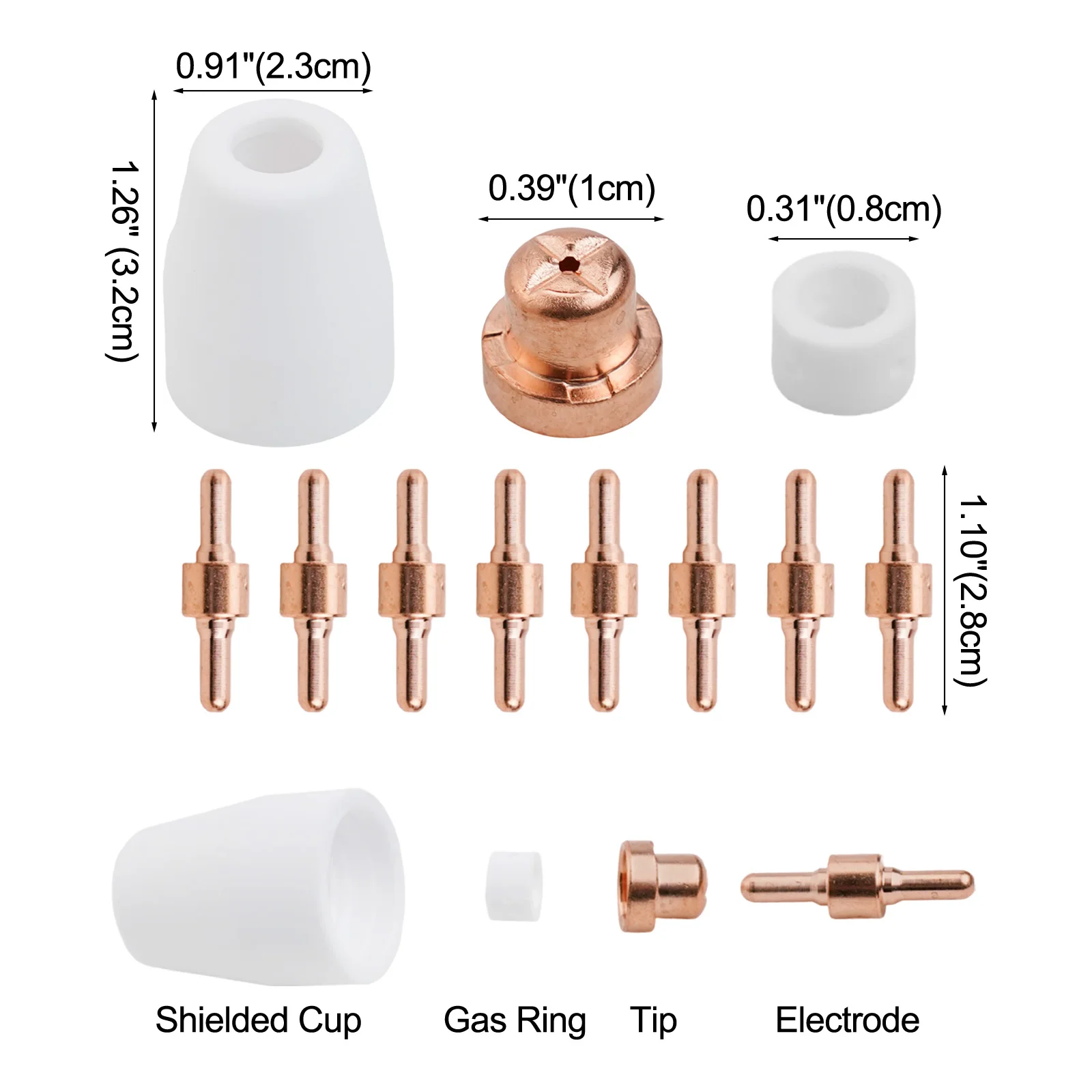 

Our 46pcs For Plasma Electrodes Tips Nozzle is designed for longevity easy replacements and premium cutting performance