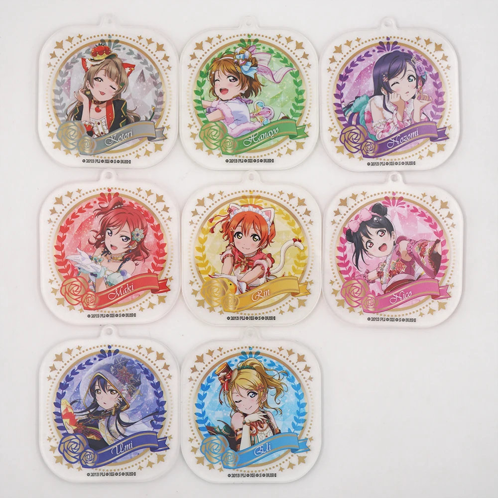 Love Live! Lovelive School Idol Minami Kotori Nico Eli Rin Umi Maki Tojo Nozomi Hanayo Anime Acrylic Keychain