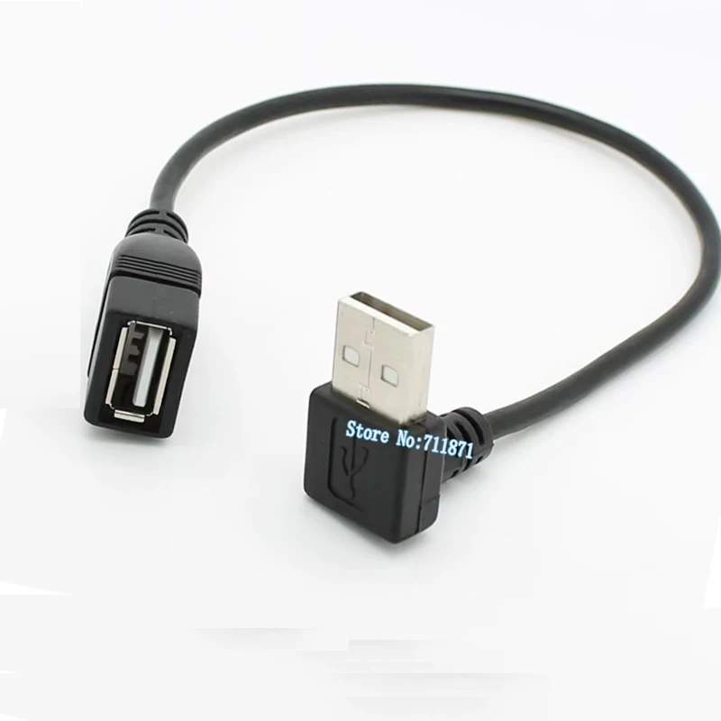 Short Male to Female USB2.0 Cable Line 90 degree Elbow Male Female USB Extension cord USB2.0 M F Adapter cord Wire Connector