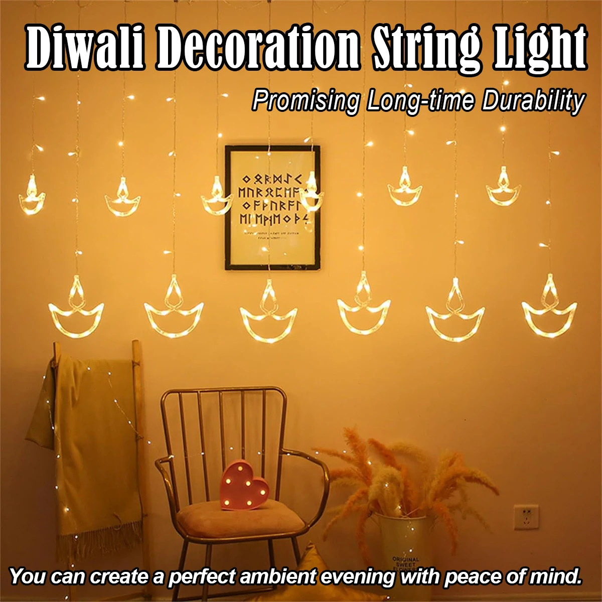 2.5m Diwali Light Brilliant Night Anchor Layout Wedding Decoration Of Curtain Christmas Girl 12-hanging Celebrity Heart Room Led