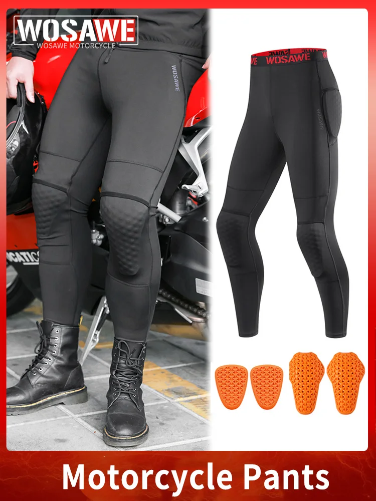 AliExpress WOSAWE Summer Motorcycle Casual Pants Soft Pads Tights Men's Motocross Off-Road Pants Mountain Bike Cycling Moto Pants