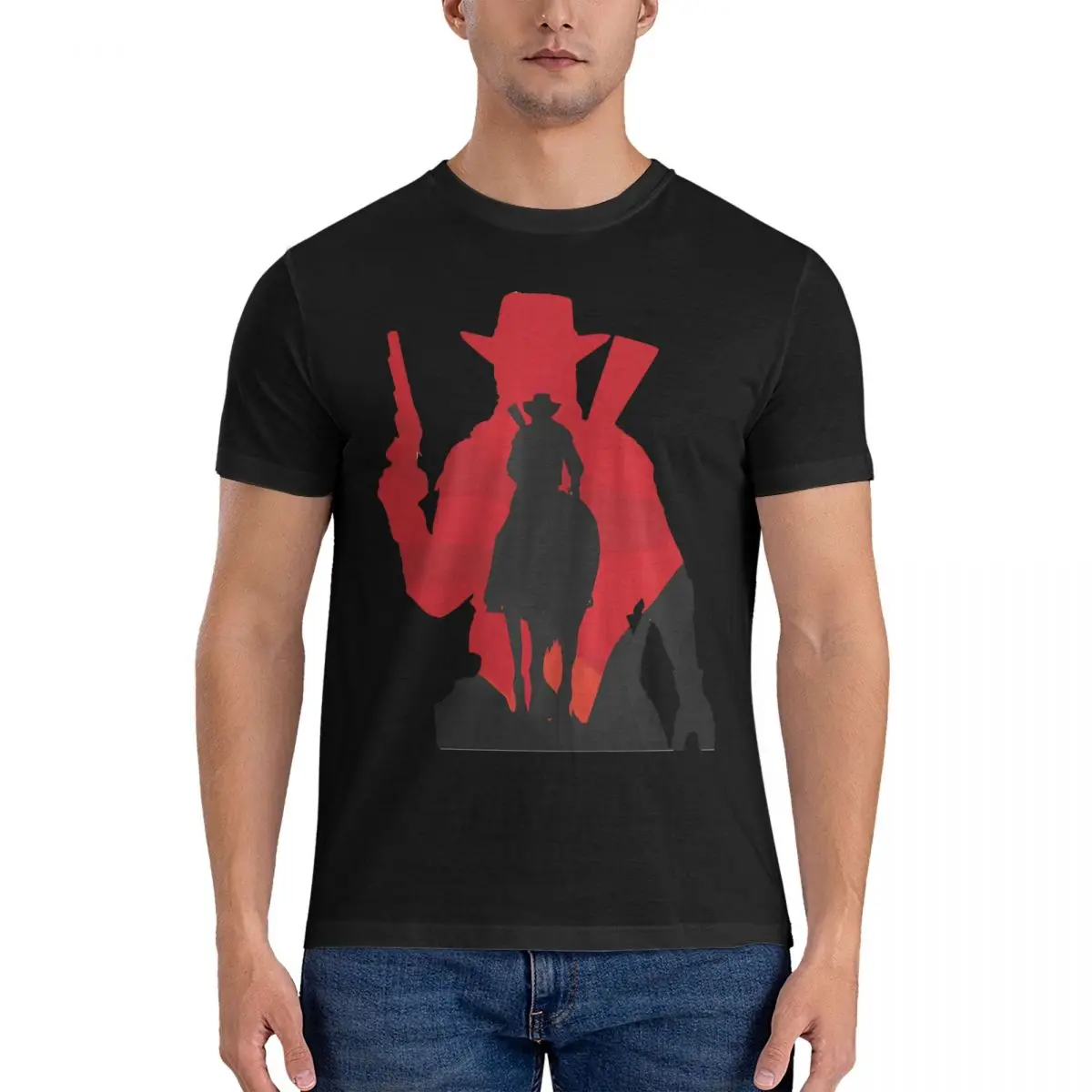 RDR T Shirt for Men Pure Cotton Leisure T-Shirt Crew Neck Red Dead Redemption Tees Short Sleeve Clothing Gift Idea