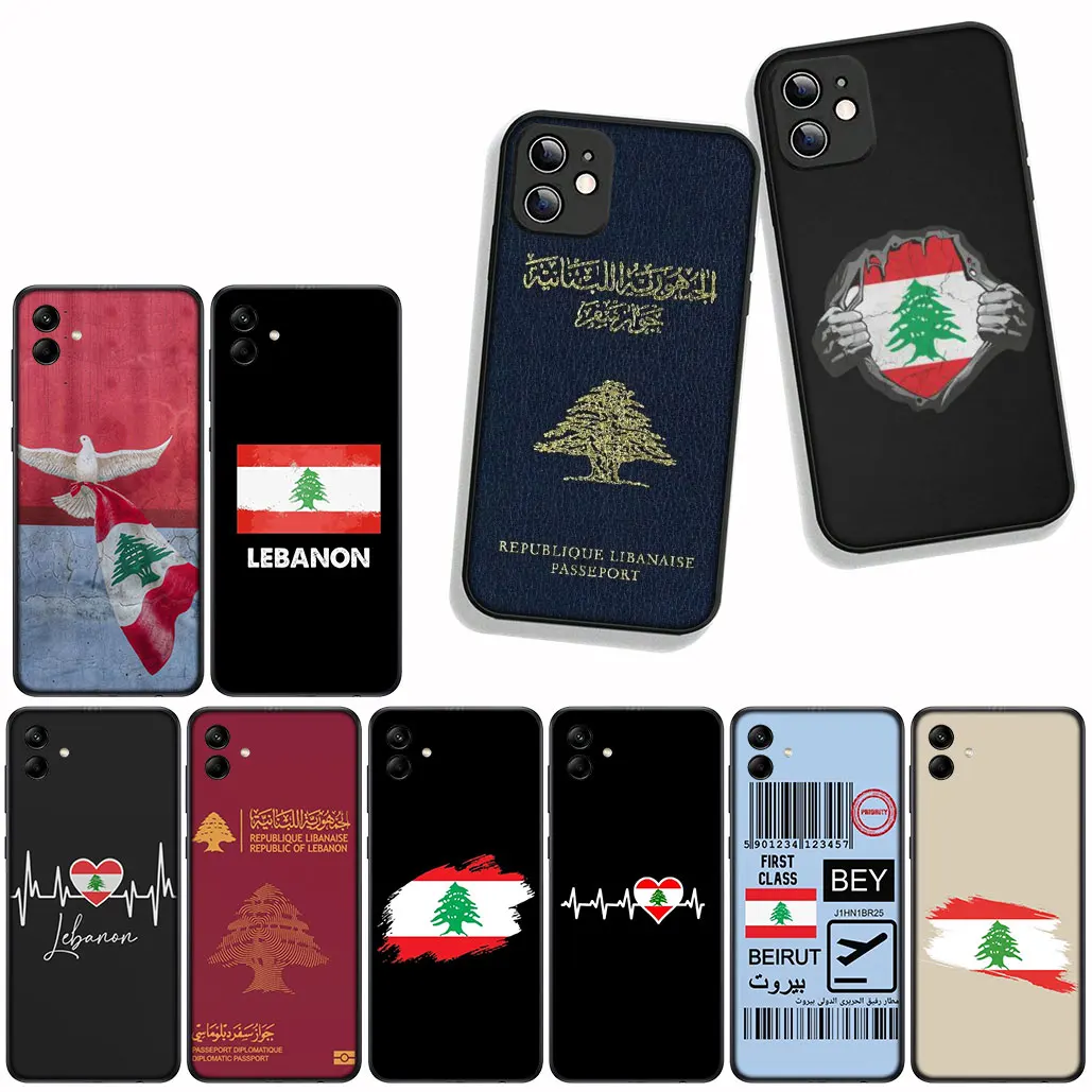 Чехол для Samsung Galaxy A55 A56 A25 A36 A54 S8 S9 S21 S20 FE A53 A13 A12 A14 A33 A70 A71 A51 A21S, красный чехол с флагом Ливана