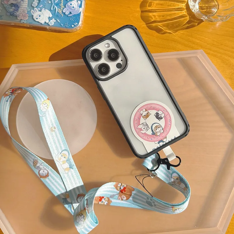 Mofusand Creativity kawaii mobile phone lanyard is a convenient and multi-functional neck-hanging anti-lost pendant for students view 3