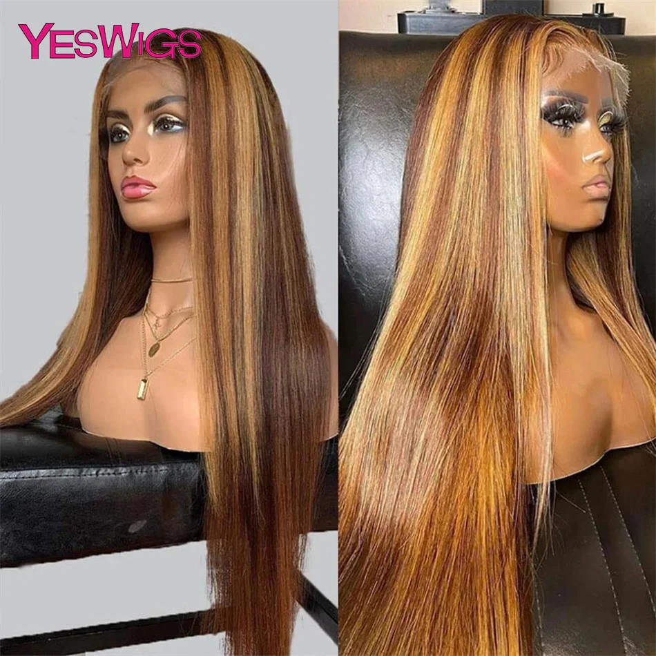 

Парик Highlight из натуральных волос, окрашенный омбре, без клея, 13x6, с фронтальной кружевной вставкой, вьетнамский, супердвойной, прямой, с кружевной передней частью