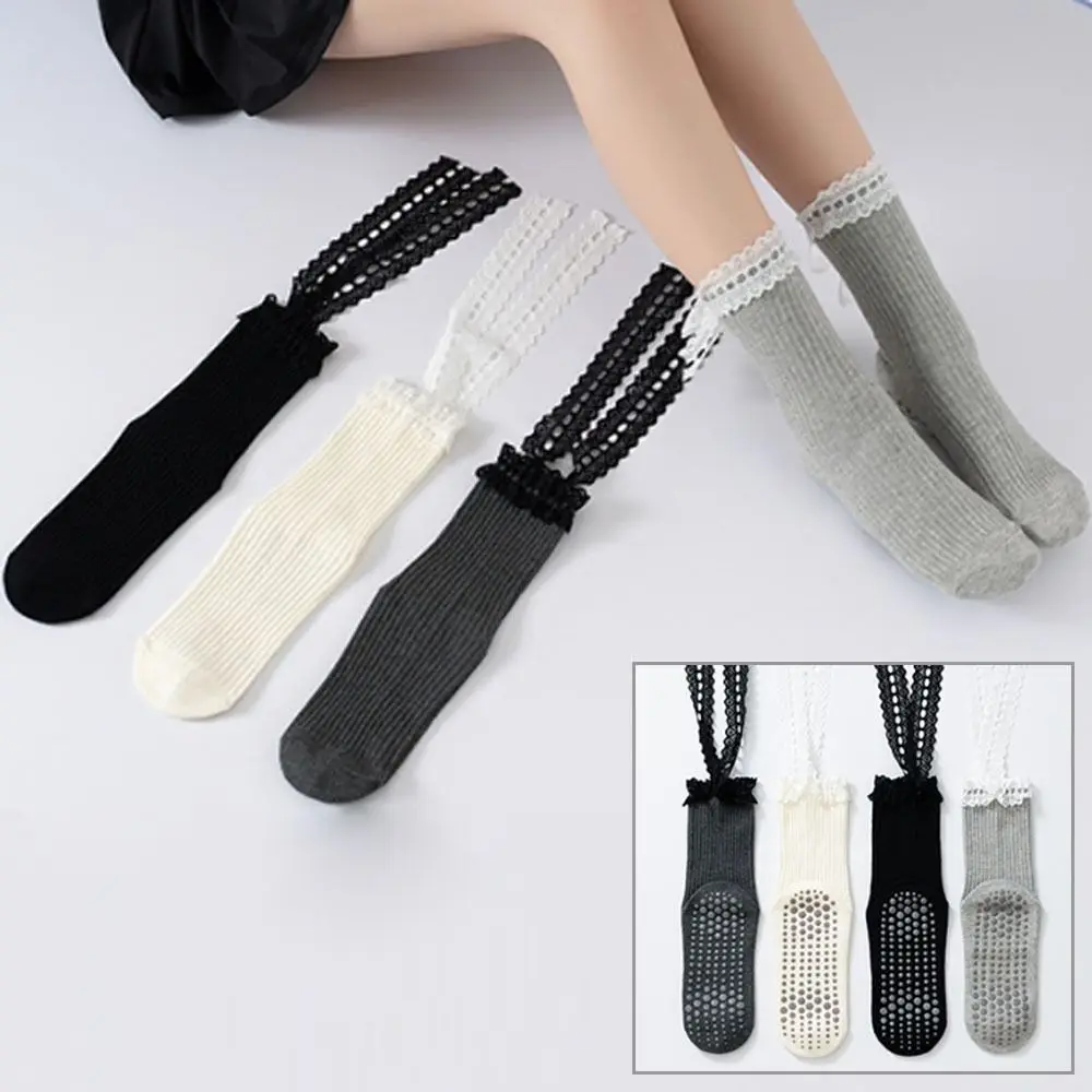 

New Cotton Pilates Socks Harajuku Street Sweat-absorbent Strappy Grip Sock Breathable Casual Mid Tube Socks