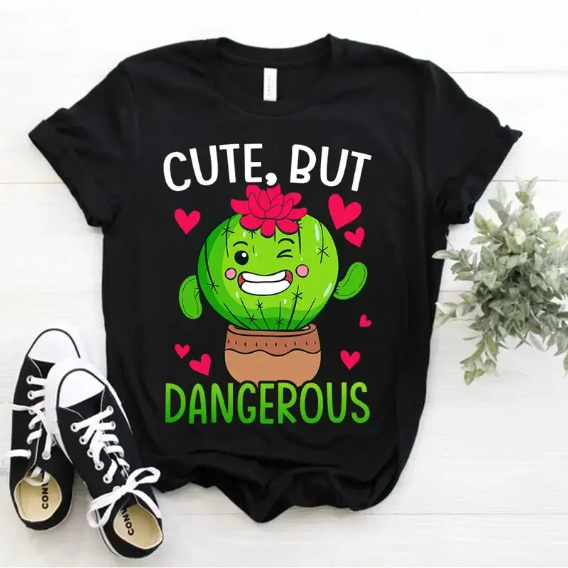 Cactus Succulent Funny Gardener Cute but Dangerous Cactus T Shirt Size S 5xl
