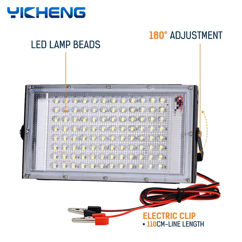 LED Floodlight 50W 100W Outdoor Emergency Lamp Spotlight for Camping Hiking Work