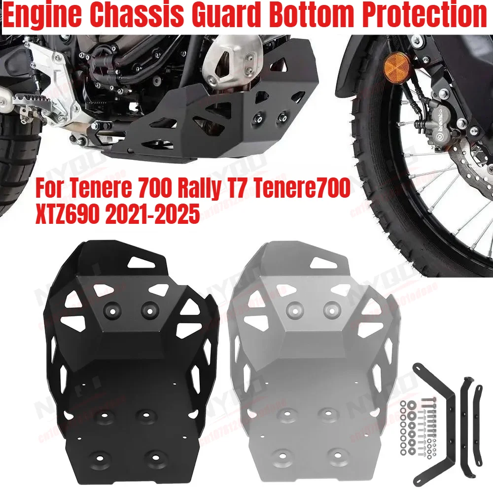 

Motorcycle Skid Plate Belly Pan Engine Chassis Guard Bottom Protection For Tenere 700 Rally T7 Tenere700 XTZ690 2021-2025