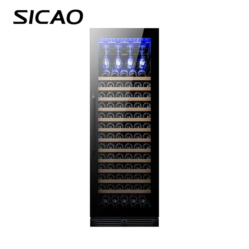 300 Bottle Wine Fridge Dual Zone Compressor Countertop Cooler Large Display Refrigerator With Holder For Home Bar Commercial
